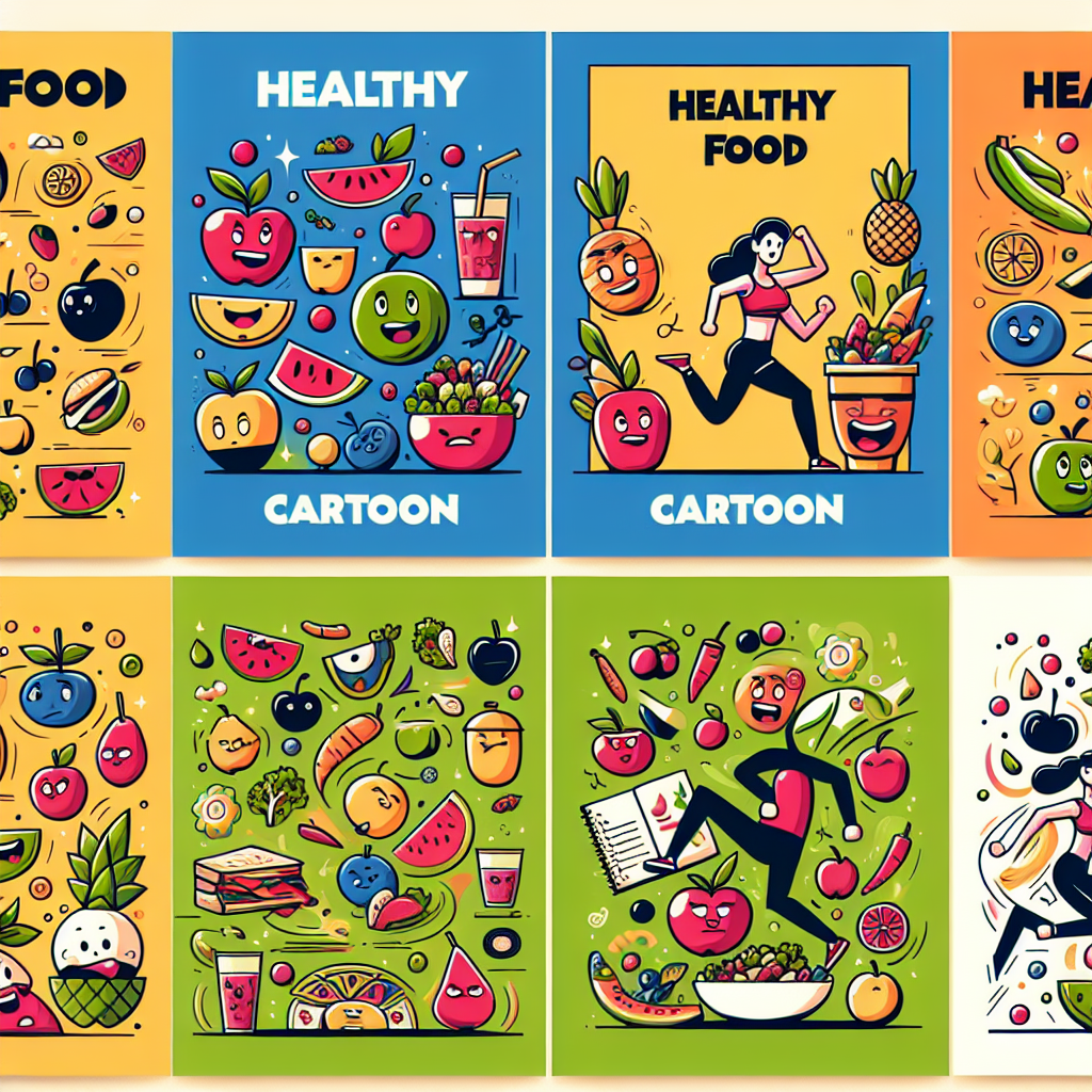 Poster Kreatif Makanan Sehat Kartun: Inspirasi Gaya Hidup Sehat untuk